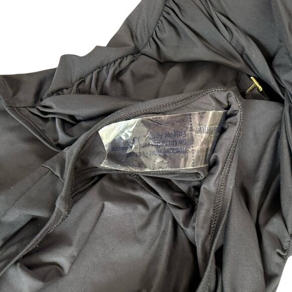 NWOT La Blanca Twist-Front Keyhole One Piece Black Swimsuit – Sz 4 - Picture 9 of 9